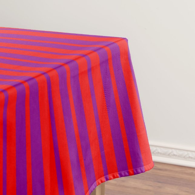 Red Purple Stylish Stripes Pattern Design  Tablecloth (Creator Uploaded)