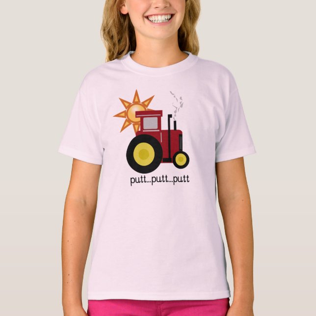 Red Putt Putt Tractor T-Shirt (Front)