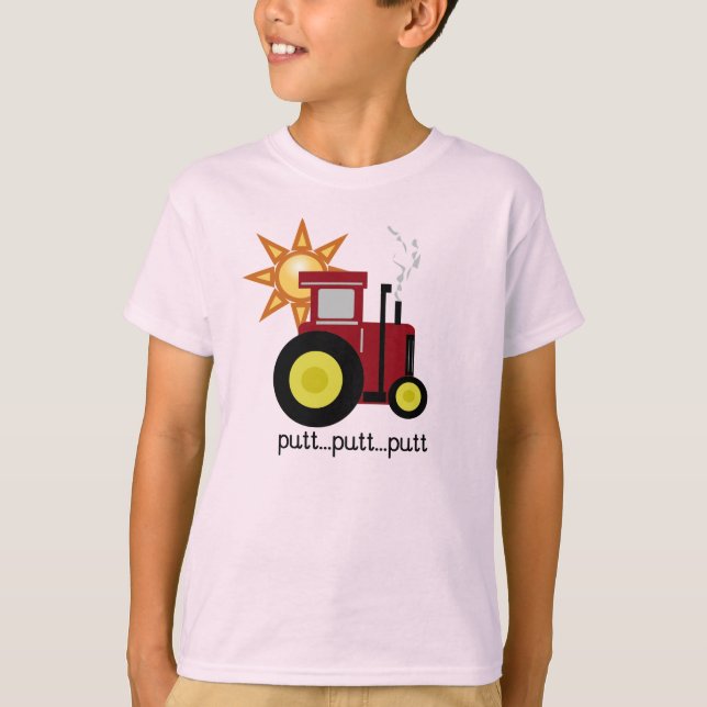 Red Putt Putt Tractor T-Shirt (Front)