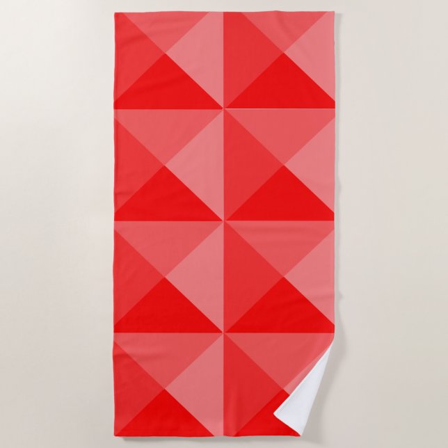 Red Pyramids Beach Towel (Front)