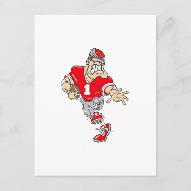 Red Quarterback Postcard (Front)