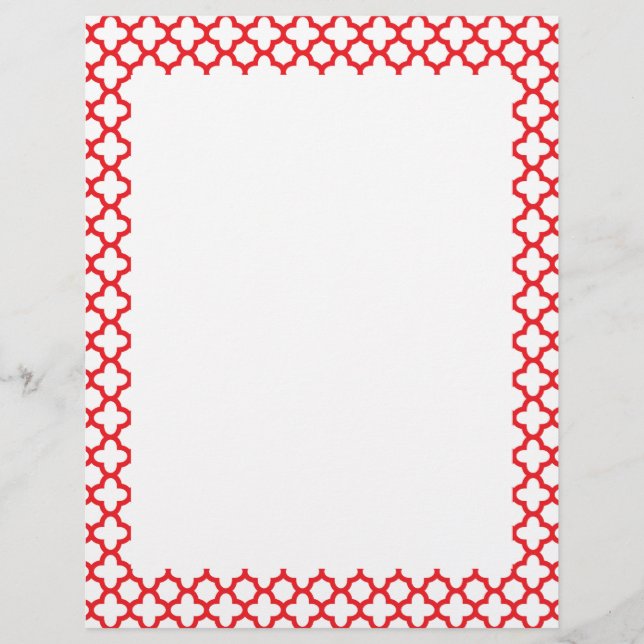 Red Quatrefoil Pattern (Front)