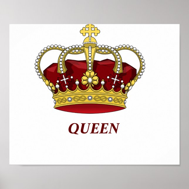 Red queen and crown poster (Front)