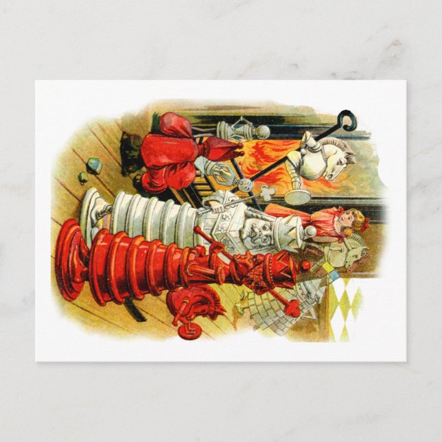 Red Queen and White King Into the Fire Postcard (Front)
