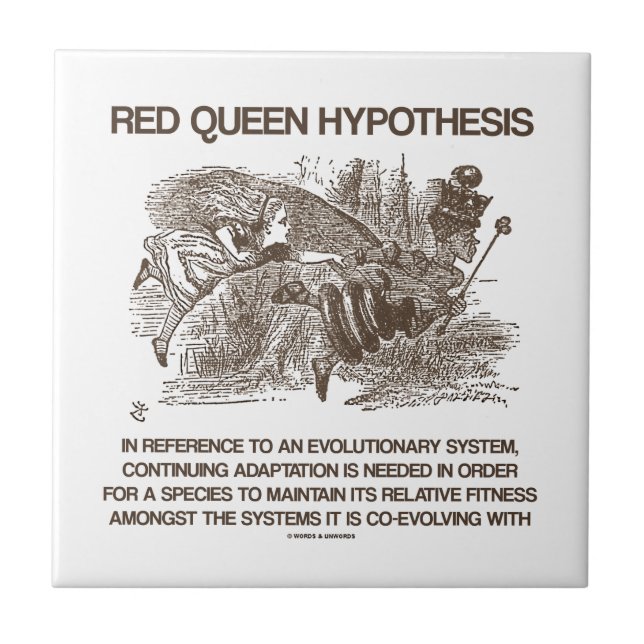 Red Queen Hypothesis (Wonderland Alice Red Queen) Ceramic Tile (Front)