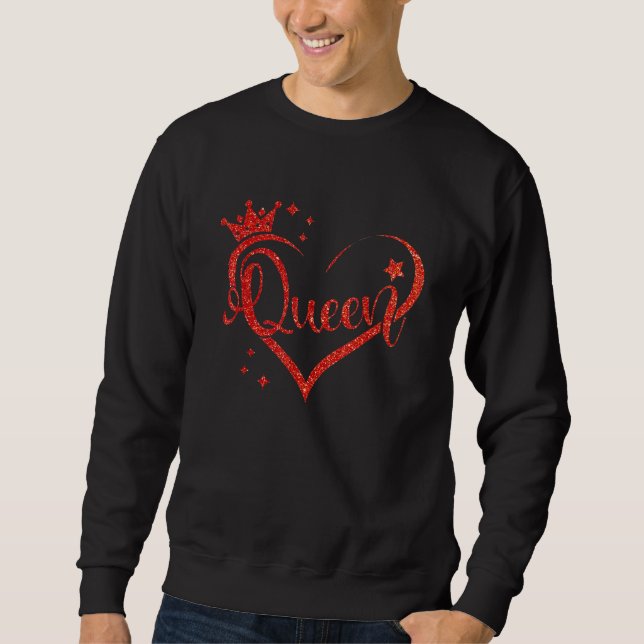 Red Queen Of Heart Matching Outfits Couples Love W Sweatshirt (Front)