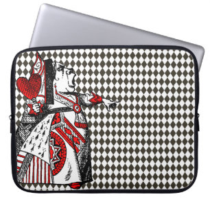 Red Queen of Hearts Alice in Wonderland Diamonds Laptop Sleeve