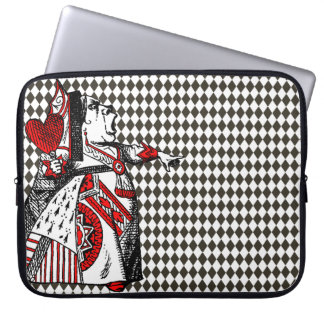 Red Queen of Hearts Alice in Wonderland Diamonds Laptop Sleeve