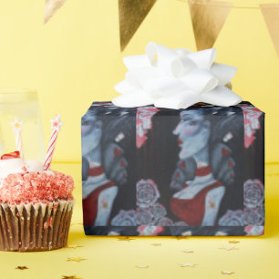 Red Queen Of Hearts Alice Wonderland Fantasy Art Wrapping Paper
