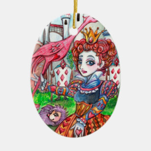Red Queen's Golf Time Ceramic Ornament
