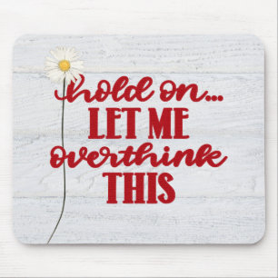 Red Quote and Daisy Mouse Pad
