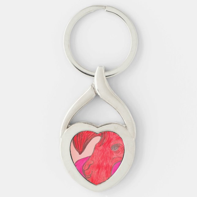 Red Rabbit Keychain (Front)