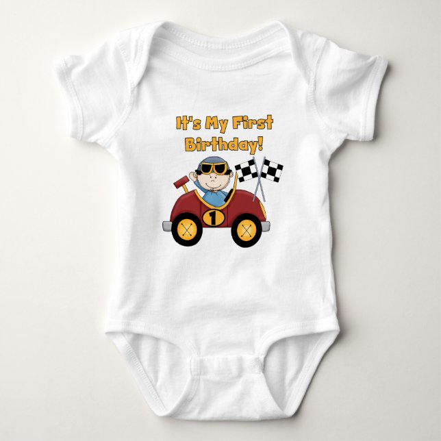 Red Race Car 1st Birthday Tshirts and Gifts (Front)