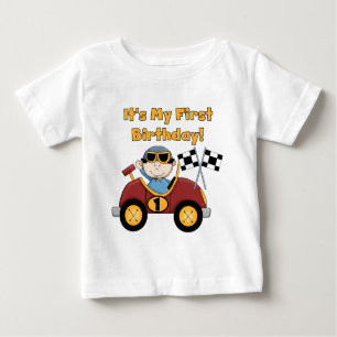 Red Race Car 1st Birthday Tshirts and Gifts
