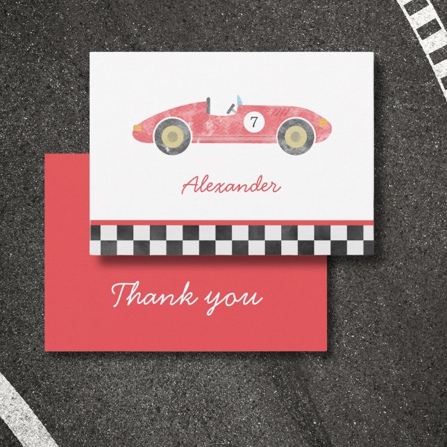 Red race car birthday card (Creator Uploaded)