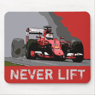 RED RACE CAR - NEVER LIFT MOUSE PAD