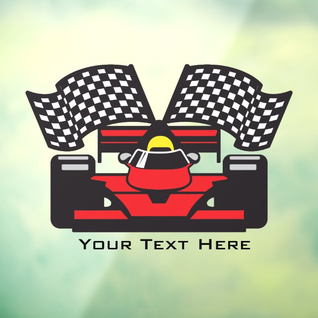 Red Race Car Window Cling (Sheet 3)