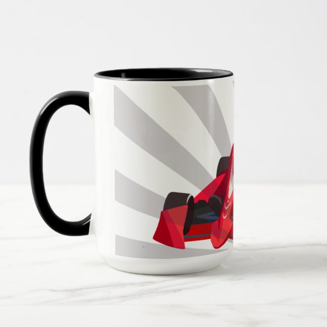 Red Racing Car Driver Mug (Left)