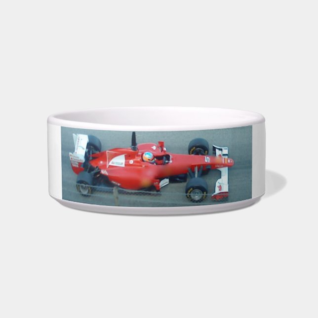 Red Racing Car Pet Bowl (Front)