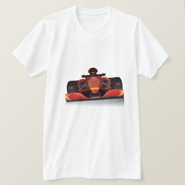 Red Racing Car T-Shirt (Design Front)
