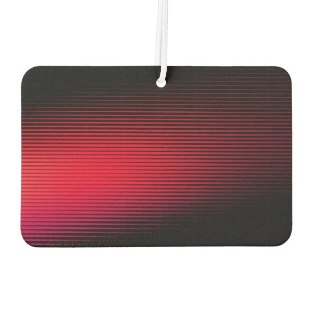 Red Racing Stripes Abstract Art Car Air Freshener (Back)