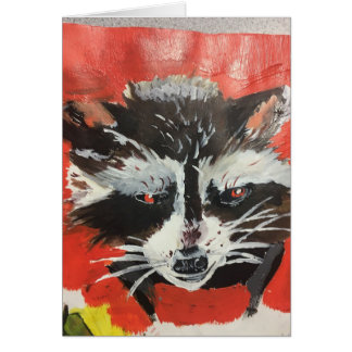 Red Racoon Artistic Painting