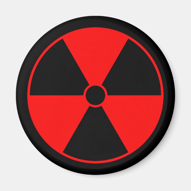 Red Radiation Symbol Magnet (Front)