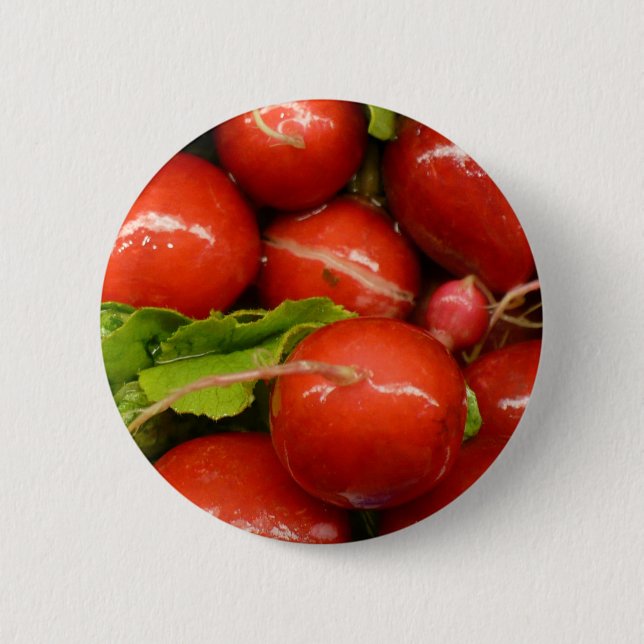 Red Radish 6 Cm Round Badge (Front)