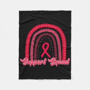 Red Rainbow Blood Cancer Awareness Support Squad W Fleece Blanket
