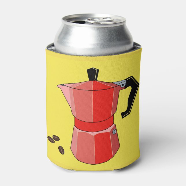 Red Rainbow Espresso Can Cooler (Can Front)