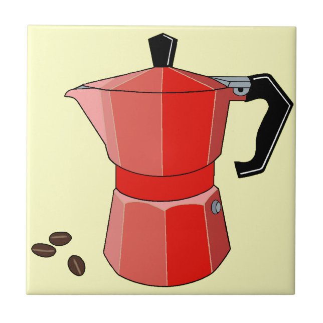 Red Rainbow Espresso Ceramic Tile (Front)