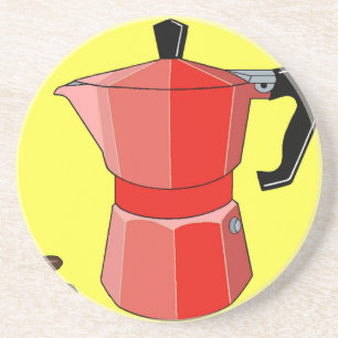 Red Rainbow Espresso Coaster