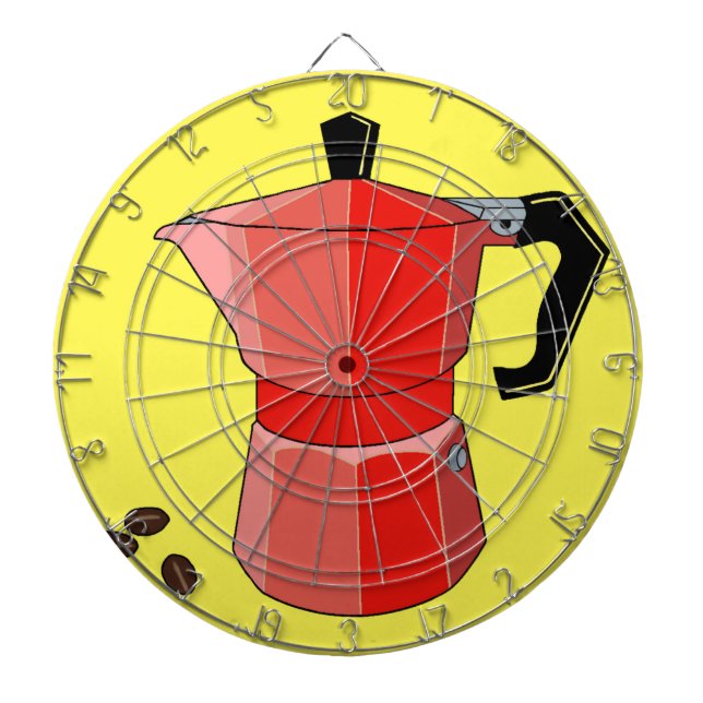 Red Rainbow Espresso Dartboard (Front)