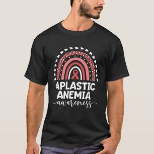 Red Rainbow Ribbon Love Support Aplastic Anaemia A T-Shirt