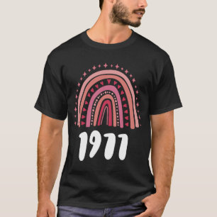 Red Rainbow Year Of Birth 1977 Birthday T-Shirt
