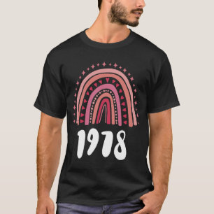 Red Rainbow Year Of Birth 1978 Birthday T-Shirt