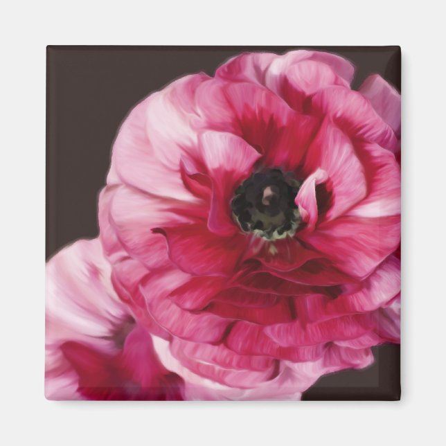 Red Ranunculus Magnet (Front)