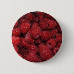 Red Raspberries Button