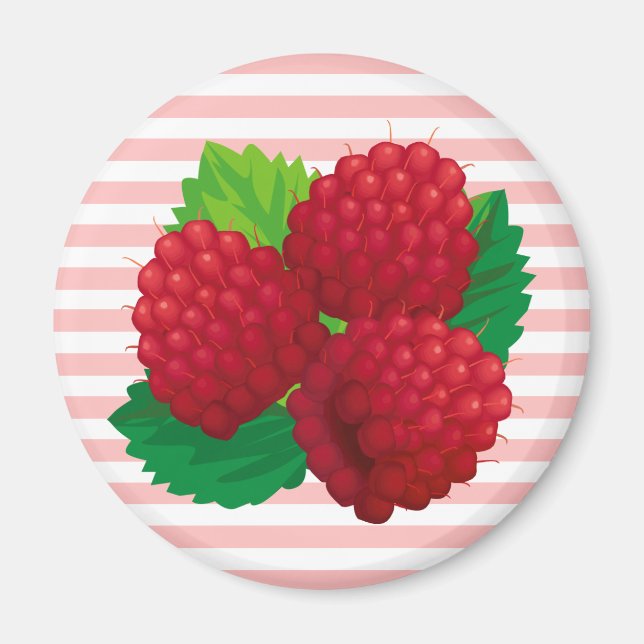 Red Raspberries Magnet (Front)