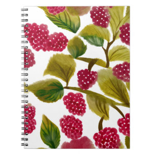 Red Raspberries   Watercolor Fruit Notebook