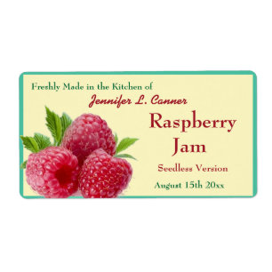 Red Raspberry Jam or Preserves 2 Canning Jar