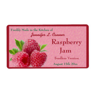 Red Raspberry Jam or Preserves Canning Jar