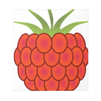 Red Raspberry Line Art Notepad