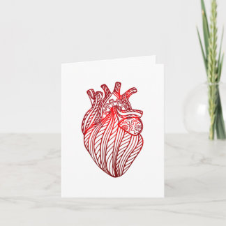 Red Real Heart Card