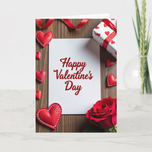 Red Realistic Valentine Day Card