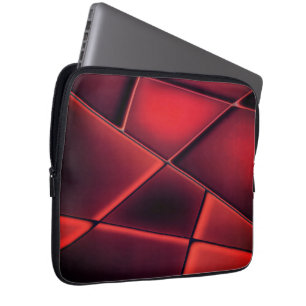 Red rectangle trapezoids with optional combination laptop sleeve