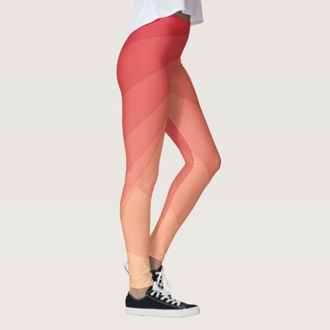 Red Rectangles in Gradient Leggings (Right)