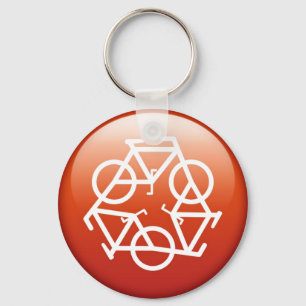 Red Recycle Keychain by Petr Kratochvil