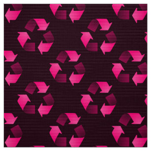 Red Recycling Symbol Fabric