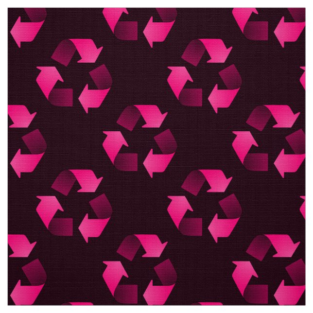 Red Recycling Symbol Fabric (Swatch)